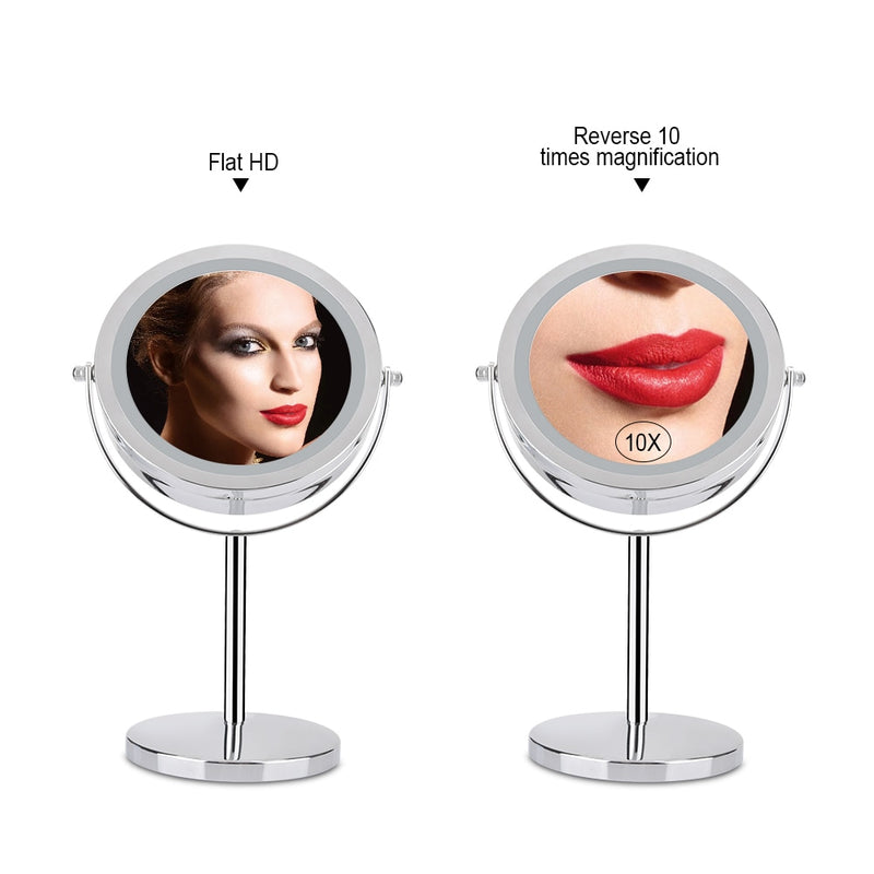 LED Lighted Desk Stand HD Makeup Mirrors